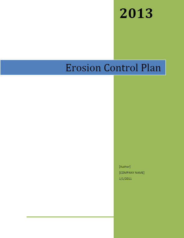 Erosion Control Plan